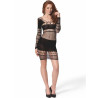 Passion - Bs 105 Bodystocking Noir Taille Unique